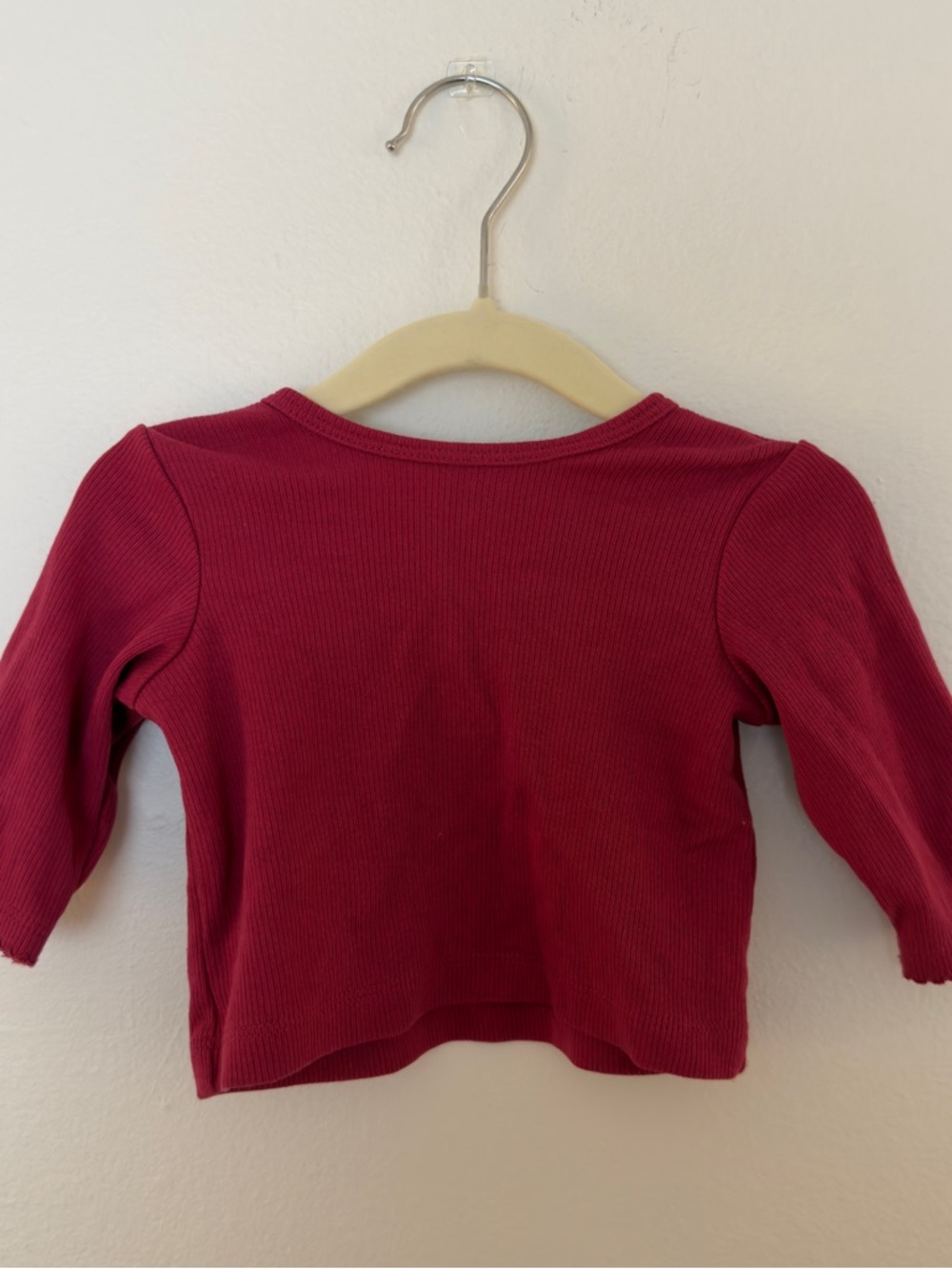 Little me Kids Long Sleeve Rib Knit Top - Berry